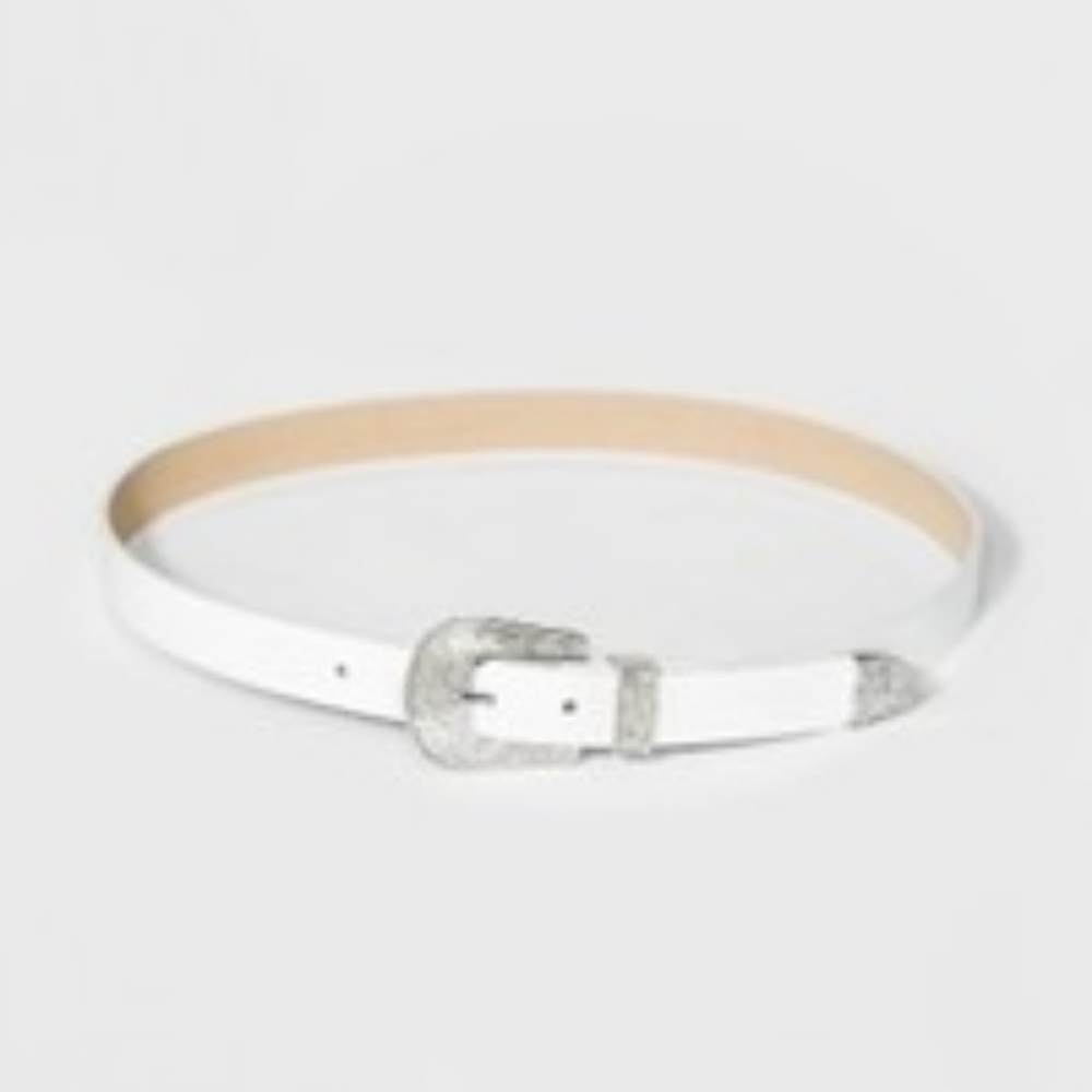 Wild Fable White faux-leather women's belt "M"